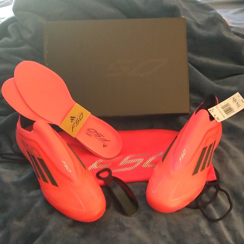 Adidas F50 Laceless Mens Soccer Cleats Size 11.5 With Sprintweb - Picture 4 of 6